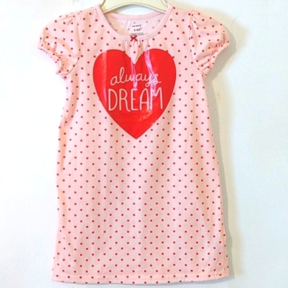 CARTER'S GIRLS ALWAYS DREAM NIGHTGOWN SIZE 4-5 NWOT - Picture 2 of 6